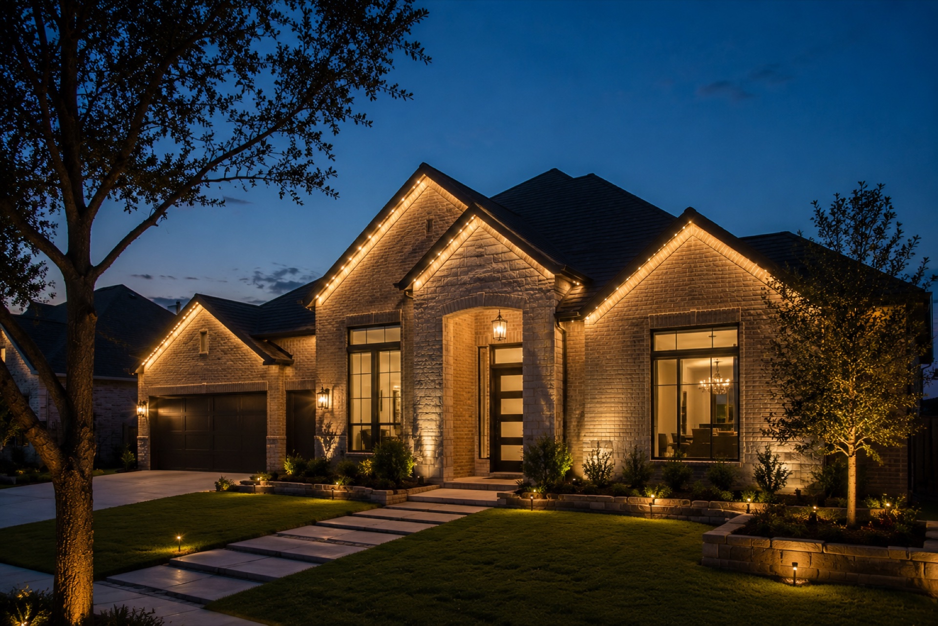 Permanent Roofline Lighting in Round Rock, TX: Your Guide to Year-Round Curb Appeal